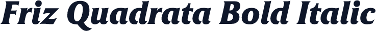 Friz Quadrata Bold Italic