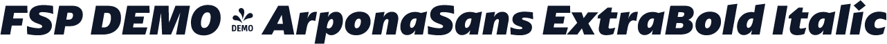 FSP DEMO - ArponaSans ExtraBold Italic