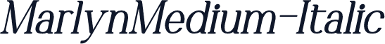 MarlynMedium-Italic