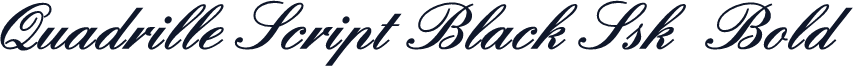 Quadrille Script Black Ssk  Bold