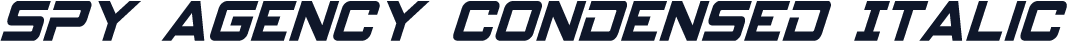 Spy Agency Condensed Italic
