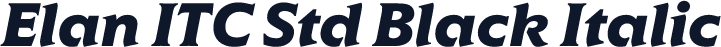 Elan ITC Std Black Italic