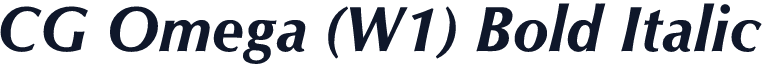 CG Omega (W1) Bold Italic