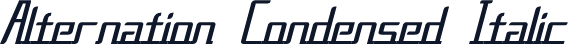 Alternation Condensed Italic