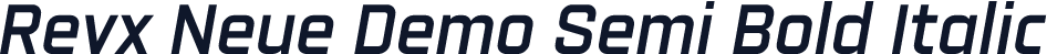 Revx Neue Demo Semi Bold Italic