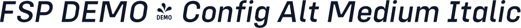 FSP DEMO - Config Alt Medium Italic
