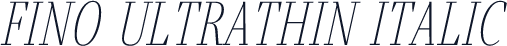 Fino UltraThin Italic