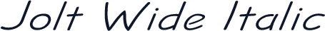Jolt Wide Italic