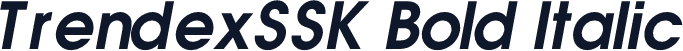 TrendexSSK Bold Italic