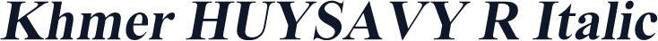Khmer HUYSAVY R Italic