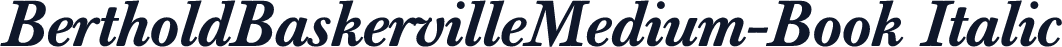 BertholdBaskervilleMedium-Book Italic