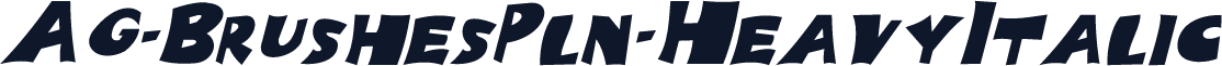 AG-BrushesPln-HeavyItalic
