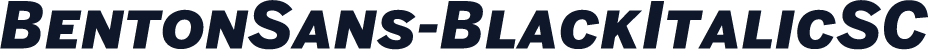 BentonSans-BlackItalicSC