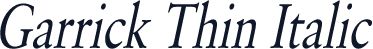 Garrick Thin Italic