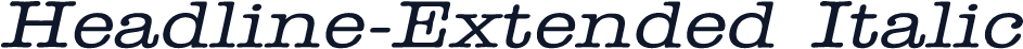 Headline-Extended Italic
