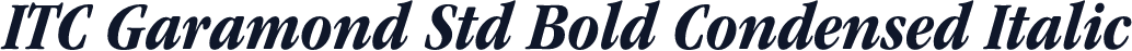 ITC Garamond Std Bold Condensed Italic