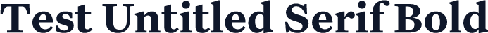 Test Untitled Serif Bold