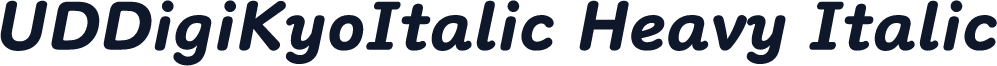 UDDigiKyoItalic Heavy Italic