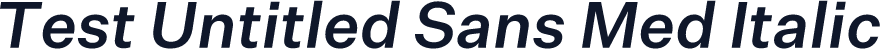 Test Untitled Sans Med Italic