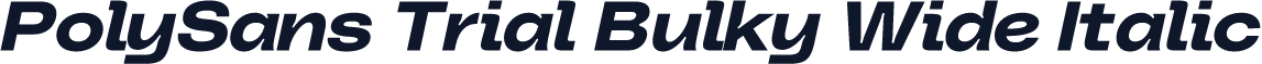 PolySans Trial Bulky Wide Italic