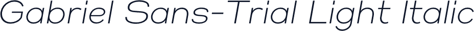 Gabriel Sans-Trial Light Italic