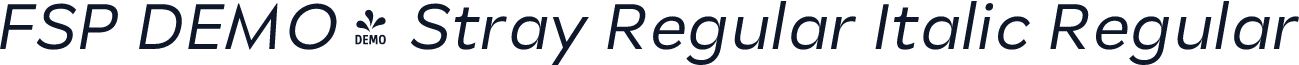 FSP DEMO - Stray Regular Italic Regular