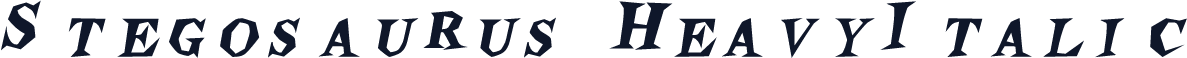 Stegosaurus HeavyItalic