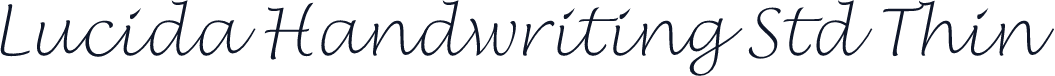 Lucida Handwriting Std Thin