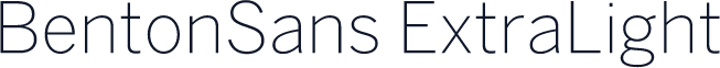 BentonSans ExtraLight
