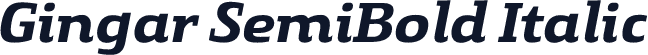 Gingar SemiBold Italic