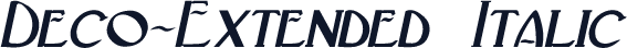Deco-Extended Italic