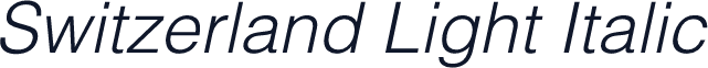 Switzerland Light Italic