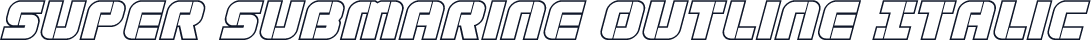 Super Submarine Outline Italic