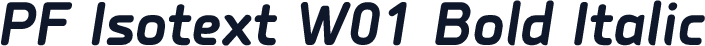 PF Isotext W01 Bold Italic