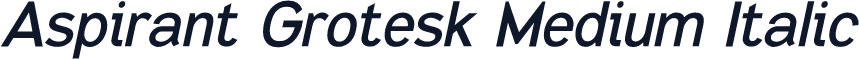 Aspirant Grotesk Medium Italic