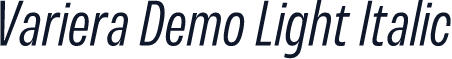 Variera Demo Light Italic