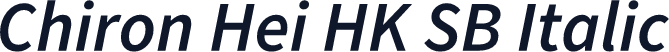 Chiron Hei HK SB Italic