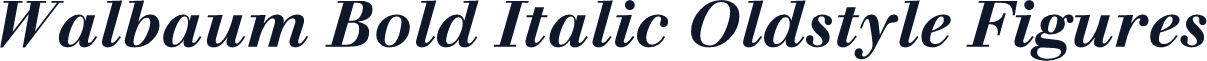 Walbaum Bold Italic Oldstyle Figures