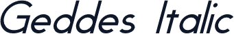 Geddes Italic