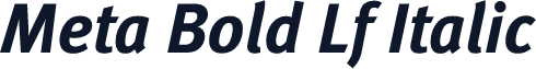 Meta Bold Lf Italic