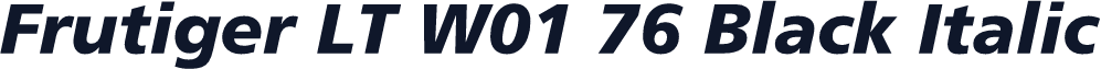 Frutiger LT W01 76 Black Italic