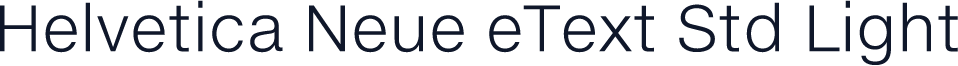 Helvetica Neue eText Std Light