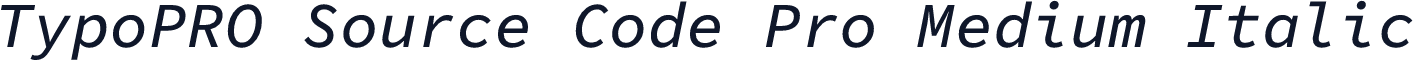 TypoPRO Source Code Pro Medium Italic