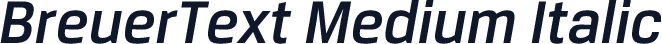 BreuerText Medium Italic