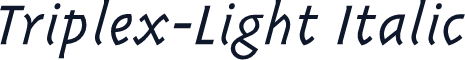 Triplex-Light Italic