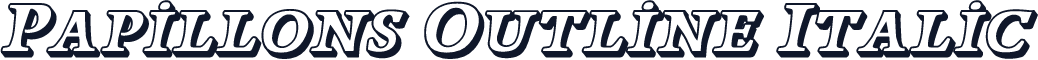 Papillons Outline Italic