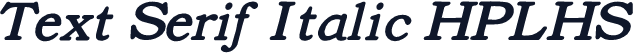 Text Serif Italic HPLHS