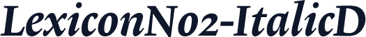 LexiconNo2-ItalicD