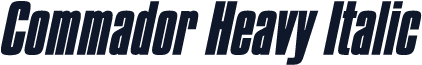 Commador Heavy Italic