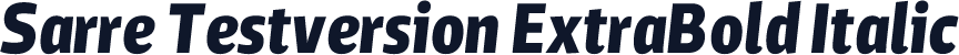Sarre Testversion ExtraBold Italic